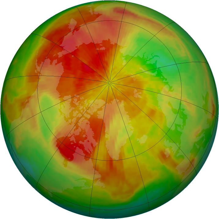 Arctic ozone map for 15 April 2003